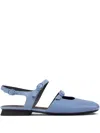 Camper Casi Myra Buckle-strap Leather Flat Pumps In Blue