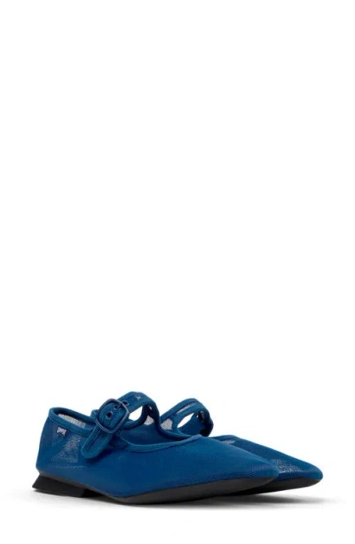 Camper Casi Myra Buckle Ballerinas In Blue