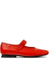 Camper Casi Myra Leather Ballerina Shoes In Red