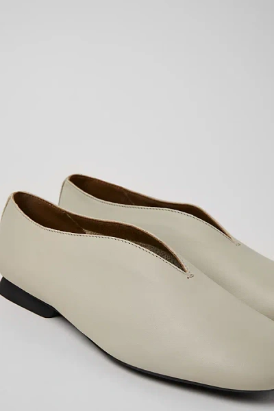 Camper Casi Myra Leather Ballet Flat In Ivory, Women's At Urban Outfitters In White