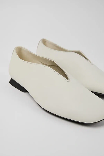 Camper Casi Myra Leather Ballet Flat In White, Women's At Urban Outfitters In White