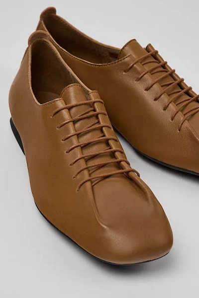 Camper Casi Myra Leather Lace Up Shoe In Brown, Women's At Urban Outfitters
