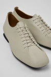 Camper Casi Myra Leather Lace Up Shoe In Ivory, Women's At Urban Outfitters In White