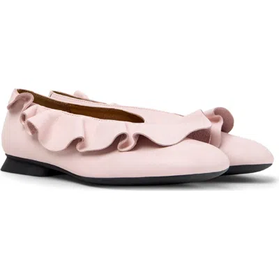 Camper Casi Myra Ruffle Flat In Pink