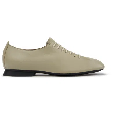 Camper Casi Myra Lace-up Ballet Flats In Neutral