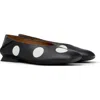 Camper Casi Myra Twins Polka Dot Ballerina Flat In Black