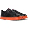 Camper Runner Four Round-toe Leather Sneakers In Black
