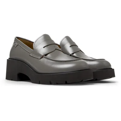 Camper Milah Penny Loafer In Grey