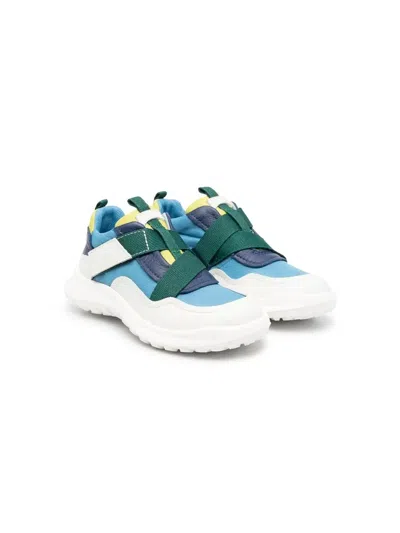 Camper Kids' Circular High-top Sneakers In Blue