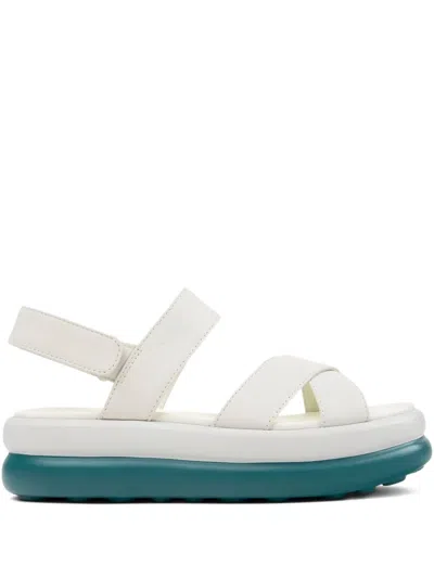 Camper Cross Strap Pelotas Flota Up Sandals In White