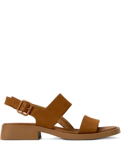 Camper Dana Buckle Strap Sandals In Brown