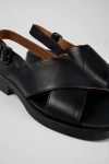 Camper Dana Leather Crossover Strap Sandals In Black, Women's At Urban Outfitters