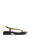 Camper Dana Leather Sandals In Brown