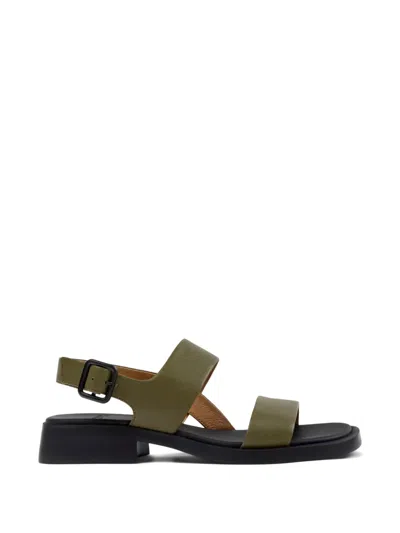 Camper Dana Leather Sandals In Green