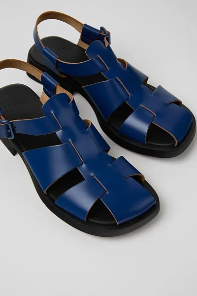 Camper Dana Buckled Leather Sandals In Blue