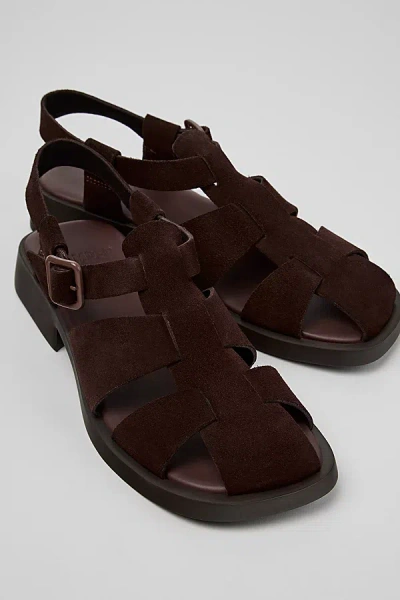 Camper Dana Leather Sandals In Brown, Women's At Urban Outfitters