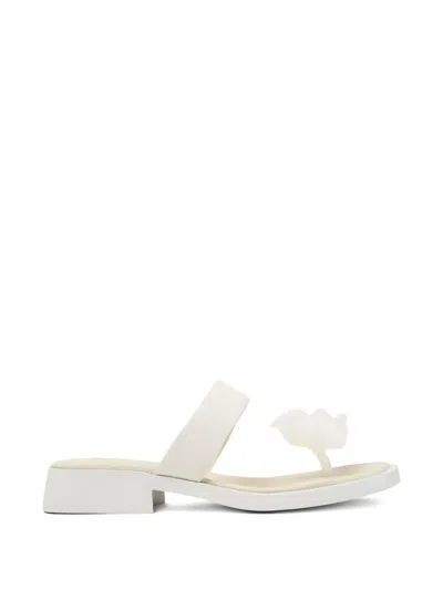 Camper Dana Leather Sandals In White