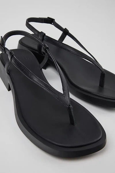 Camper Dana Leather Thong Sandal In Black, Women's At Urban Outfitters