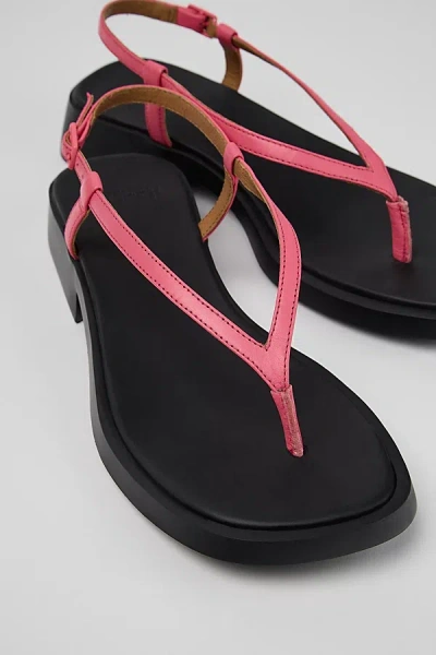 Camper Dana Leather Thong Sandal In Pink, Women's At Urban Outfitters