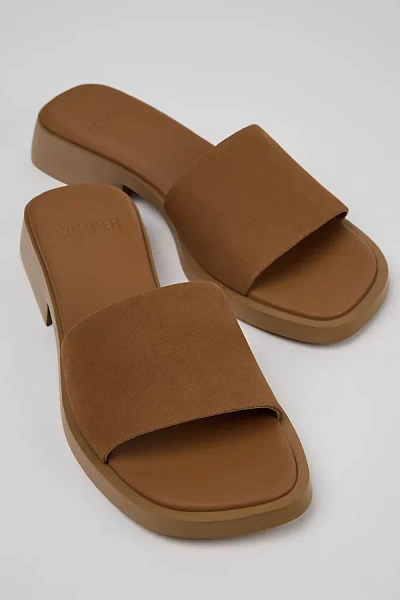 Camper Dana Lightweight Leather Heeled Sandals In Brown, Women's At Urban Outfitters