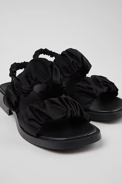 Camper Dana Ruffled Sandal In Black, Women's At Urban Outfitters