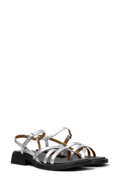 Camper Dana Sandal In Medium Gray