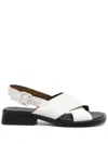 Camper Dana 35mm Leather Sandals In White
