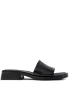 Camper Dana Flats In Black Leather In Black
