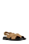 Camper Dana Slingblack Sandal In Medium Brown