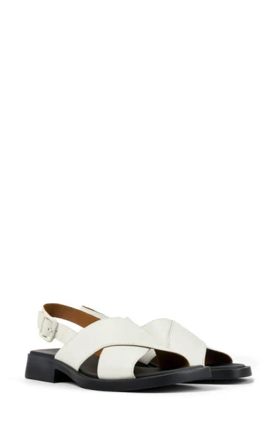 Camper Dana Slingblack Sandal In White Natural