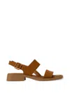Camper Dana Strap Buckle Sandals In Brown
