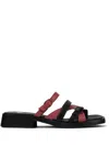 Camper Dana Twins Buckle-detail Mules In Black