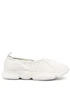 Camper Karst Leather Ballerina Shoes In Bianco