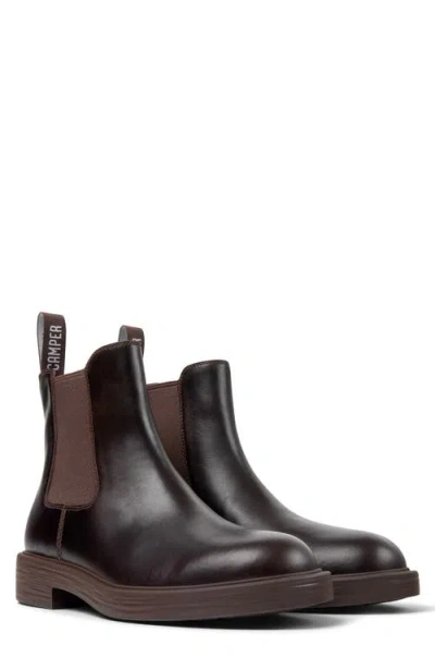 Camper Dean Chelsea Boot In Dark Brown