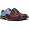 Camper Dean Colorblock Leather Derby In Brown