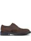 Camper Dean Lace-up Nubuck Leather Shoes In Brown