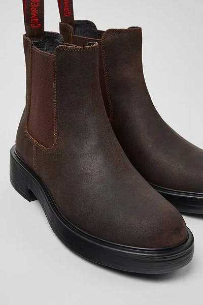 Camper Dean Leather Chelsea Bootie In Brass, Women's At Urban Outfitters In Gold