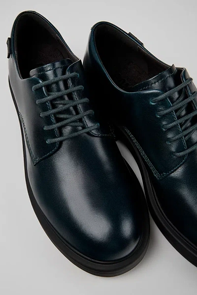 Camper Dean Leather Oxford Shoe In Dark Green, Women's At Urban Outfitters In Dark Green