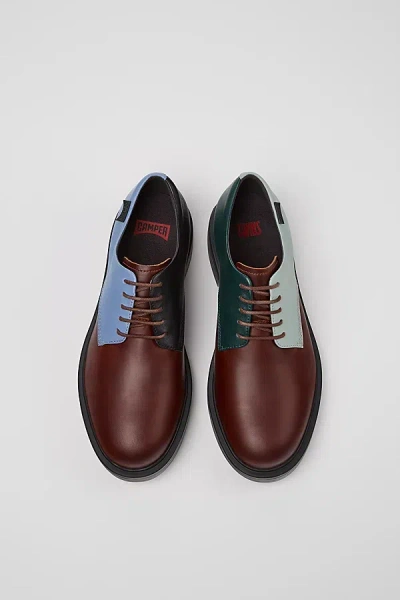 Camper Dean Leather Oxford Shoe In Sky, Men's At Urban Outfitters In Blue