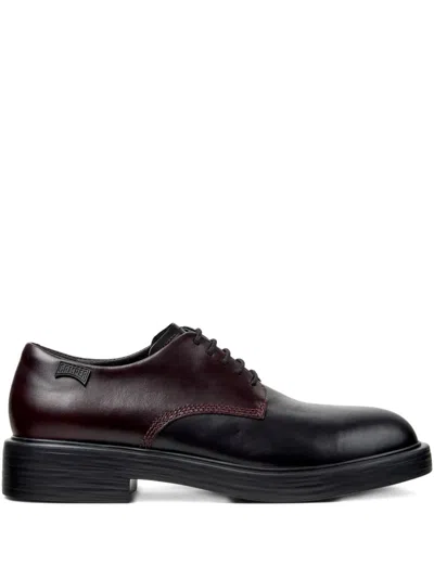 Camper Dean Leather Two-tone Lace-up Shoes In Black