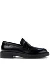 Camper Dean Mismatched Leather Loafers In Black