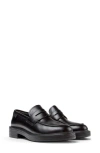 Camper Dean Mismatched Leather Loafers In Black