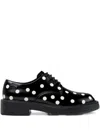 Camper Dean Polka-dot Lace-up Derby Shoes In Black