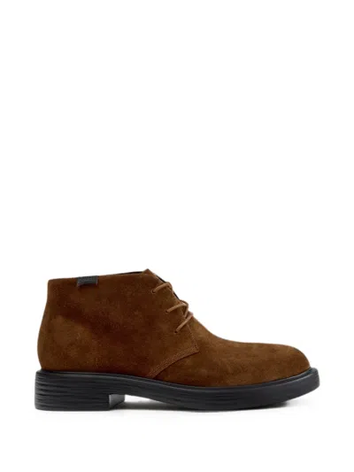Camper Dean Suede Ankle Boots In Brown