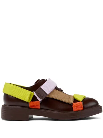 Camper Dean Touch-strap Derby Shoes In Brown