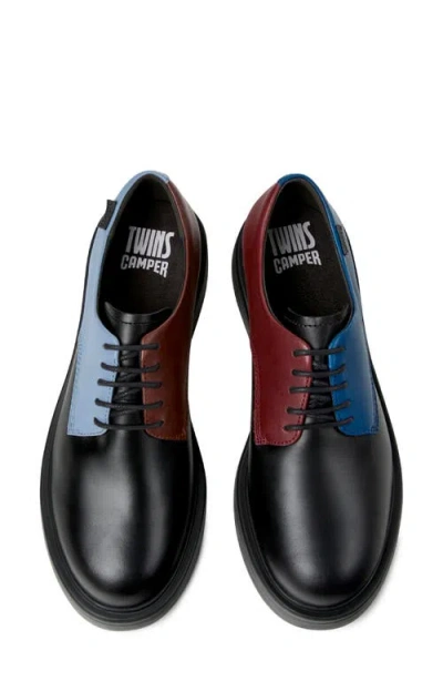 Camper Dean Twins Colorblock Leather Derby In Multi