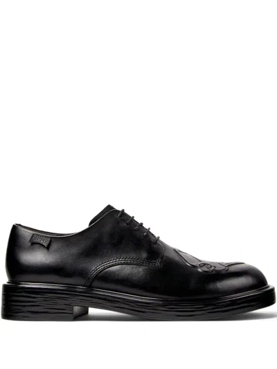 Camper Dean Twins Lace-up Leather Key-detail Derby Shoes In Black