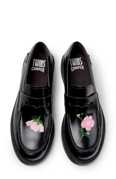 Camper Dean Twins Leather Loafer In Black