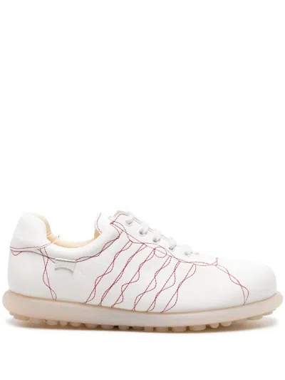 Camper Sneakers Mit Ziernaht In White