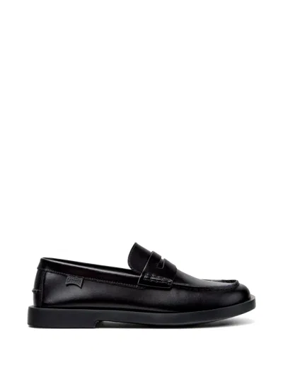 Camper Don Leather Loafers In Black